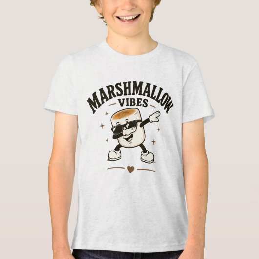 Marshmallow sfeer Tri-Blend shirt (Voorkant)