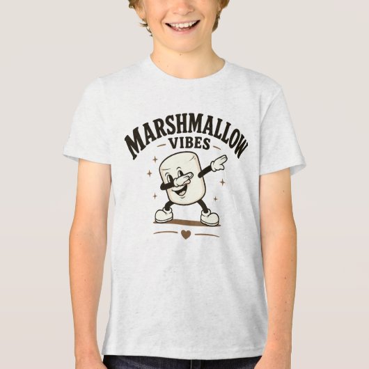 Marshmallow sfeer Tri-Blend shirt (Voorkant)