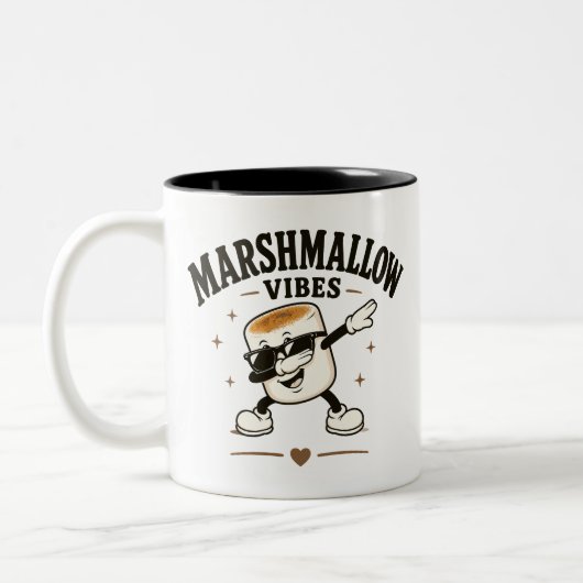 Marshmallow sfeer tweekleurige koffiemok (Links)
