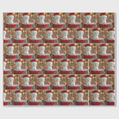 Marshmallow Sneeuwman In Warme Chocolade Cadeaupapier (Vlak)