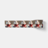 Marshmallow Sneeuwman In Warme Chocolade Satijnen Lint (Voorkant)
