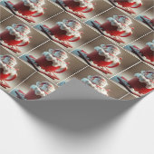 Marshmallow sneeuwman in warme chocolademelk cadeaupapier (Hoek)