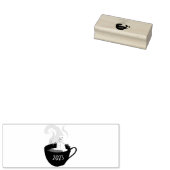 Marshmallow Snowman in Hot Cocaca Rubberstempel (Gestempeld)