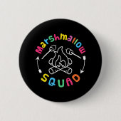 Marshmallow Squad Familie Camping Ronde Button 5,7 Cm (Voorkant)