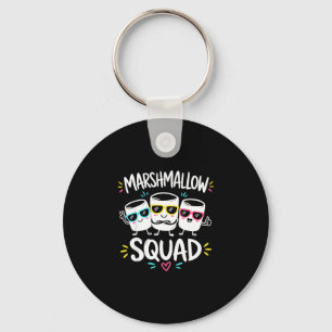 Marshmallow squad familie kampvuur sleutelhanger