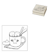 Marshmallow Sweeties Hot Chocolate Rubberstempel (Gestempeld)