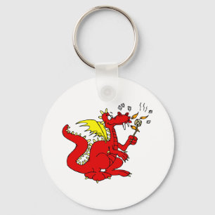 Marshmallow Toasting Dragon Sleutelhanger