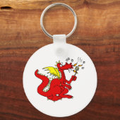 Marshmallow Toasting Dragon Sleutelhanger (Voorkant)