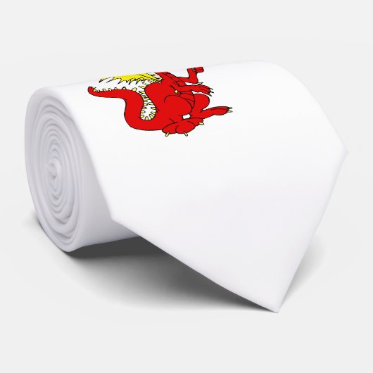 Marshmallow Toasting Dragon Stropdas (Opgerold)