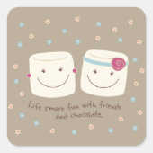 Marshmallow Vrienden en Chocolade Stickers (Voorkant)