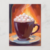 Marshmallow Warme Chocolade Mok Schilderij Briefkaart (Voorkant)