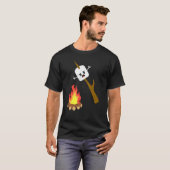 Marshmallow Womenmen Camping Campfire T-shirt (Voorkant volledig)