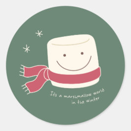 Marshmallow World Kerst stickers
