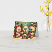 Marshmallow Yeti Kaart (Gele Bloem)