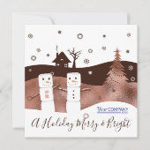 Marshmallows Chocolate Brown Company Christmas Kaart (Voorkant)