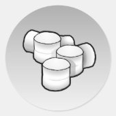 Marshmallows Classic Round Sticker (Voorkant)