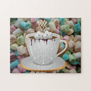 Marshmallows en Hot Chocolate Photo Puzzle Legpuzzel