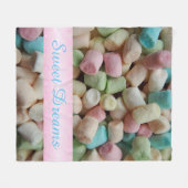 Marshmallows Fleece Blanket Deken (Voorkant (Horizontaal))