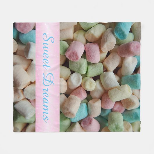 Marshmallows Fleece Blanket Deken (Voorkant (Horizontaal))