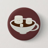 Marshmallows in warme chocolade ronde button 5,7 cm (Voorkant)