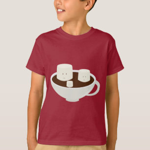 Marshmallows in warme chocolade t-shirt