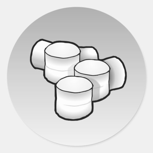 Marshmallows Klassieke Ronde Sticker (Voorkant)