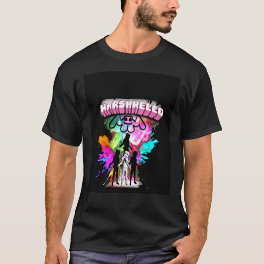 Marshmello Shadow Colors Graphic T-shirt (Voorkant)