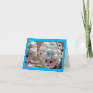 *MARSHMELLOW HOOFDEN ZEGGEN *HAPPY 10TH BIRTHDAY* KAART