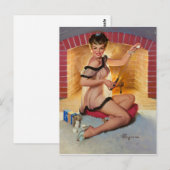 Marshmellow Pin Up Briefkaart (Voorkant / Achterkant)