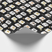 MARSHmeowLOWS Whimsical Wordplay Cat Marshmallows Cadeaupapier (Hoek)