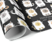 MARSHmeowLOWS Whimsical Wordplay Cat Marshmallows Cadeaupapier (Rol Hoek)