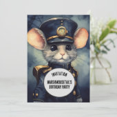 Marshmousetail Stoomtech Dier Aangepaste naam Kaart (Staand voorkant)