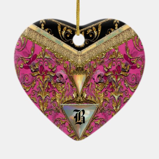 Marshwell Victoriaans Monogram Keramisch Ornament (Achterkant)