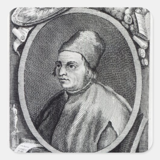 Marsilio Ficino Vierkante Sticker (Voorkant)