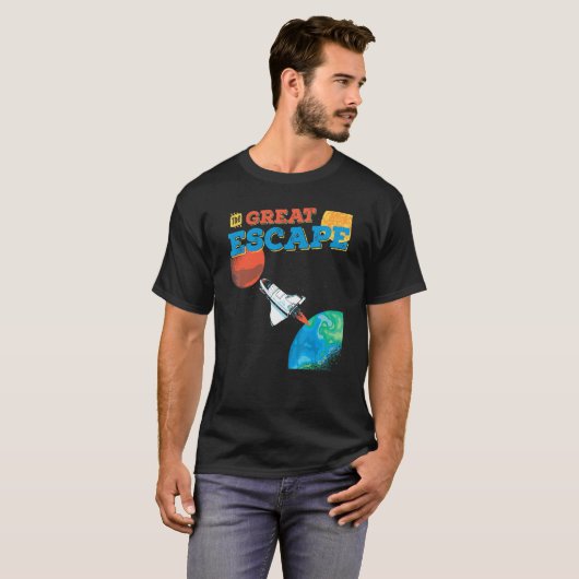 Marslandung Mars Rover Robot Space Vehicle Great E T-shirt (Voorkant volledig)