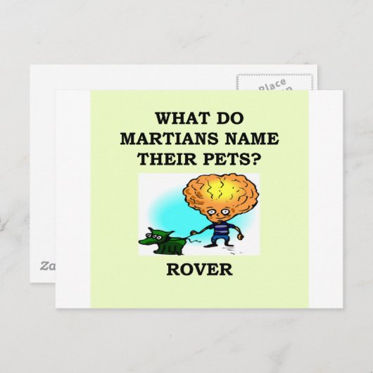 marsmannetje briefkaart (Voorkant / Achterkant)