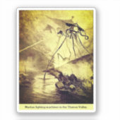 Marsmannetjes ontladen Heat-Rays Sticker (Voorkant)