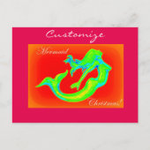 marsmansme christmas rood feestdagenkaart (Voorkant)