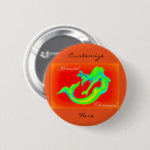 marsmansme christmas rood ronde button 5,7 cm (Voorkant /achterkant)