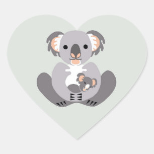 Marsupial - I love KOALAS - Wildlife - Australia Hart Sticker