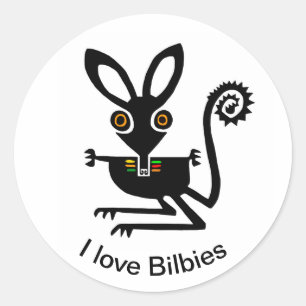 Marsupial - Ik hou van BILBIES - Wildlife - Natuur Ronde Sticker