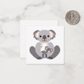 Marsupial - Knuffelkoala - Bedreigde Wildlife - Notitiekaartje (Voorkant / Achterkant in situ)