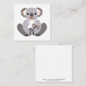 Marsupial - Knuffelkoala - Bedreigde Wildlife - Notitiekaartje (Voorkant / Achterkant)
