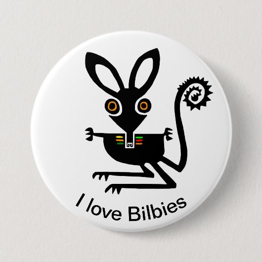 Marsupial - liefde BILBIES - Australische dieren - Ronde Button 7,6 Cm (Voorkant)