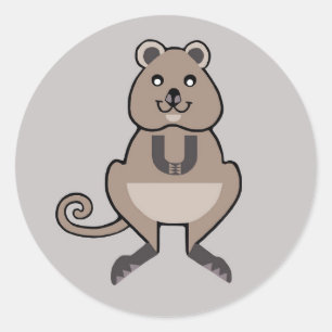 Marsupial - Schattige Aussie - QUOKKA - Behoud - Ronde Sticker