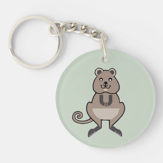 Marsupial -Schattigee QUOKKA- Bedreigd dier - Natu Sleutelhanger (Voorkant)