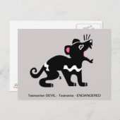 Marsupial - Tasmaanse DUIVEL - Aussie Wildlife Briefkaart (Voorkant / Achterkant)