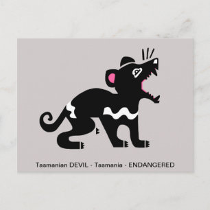 Marsupial - Tasmaanse DUIVEL - Aussie Wildlife Briefkaart