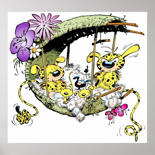 Marsupilami in nest with Familiy Poster (Voorkant)