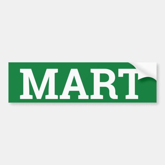 MART-teken/sticker/MAGNET Bumpersticker (Voorkant)